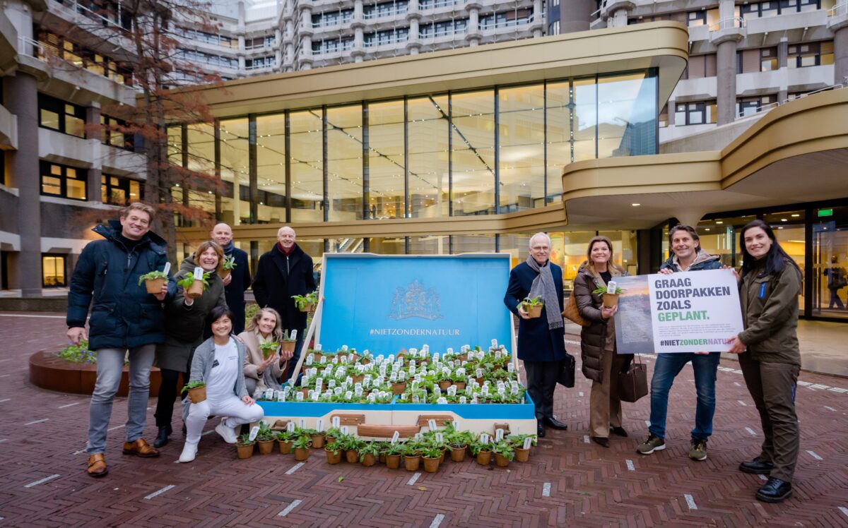 Planten voor Kamerleden en ministers in het kader van #nietzondernatuur
